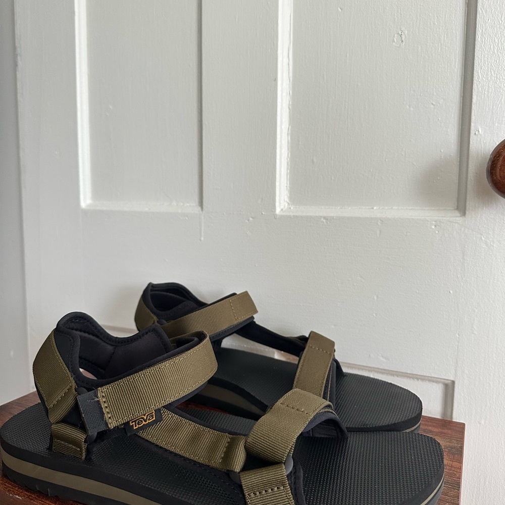 Teva Black and Green Sandals